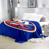New YorkIslanders Hockey Team Flannel Fleece Throw Blanket